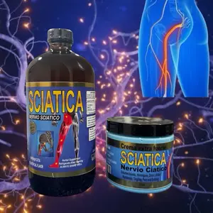 Sciatica Tratamiento de Crema Extra Fuerte  + Bebible Natural Extract for Nerve Health 32oz - Healthcare Supplement Vitamin Dietary Edible Fitness Bathroom Muscle