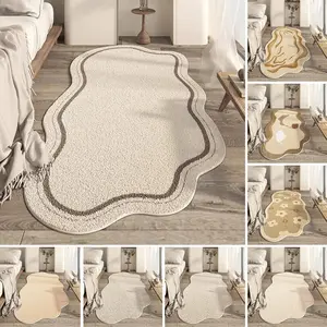 Irregular Living Room Area Carpets Soft Comfortable Bedroom Bedside Area Rugs Modern Home Decoration Aesthetics Ковер В Гостиной
