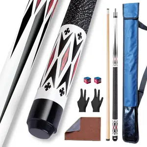 Pool Cue Stick Set 58" Billiard Cue Sticks 19/20 oz 1/2 Maple Billiard Pool Stick 13mm Cue Tip 2-Piece Pool Cue