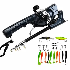 23CM Pocket Fishing Rod Combo - All-in-One Folding Fishing Pole with 21 Tackle Accessories Anti-Entanglement Reel Set