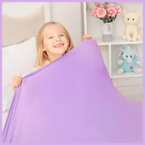 Sensory Compression Blanket Spandex Bed Sheet for Kids & Adults, Breathable Stretchable Twin Size, Helps with SPD Anxiety ADHD Autism for Deep Relaxing