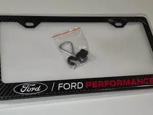 Ford Performance 100% Black Carbon Fiber License Plate Frame Premium for Mustang / F150