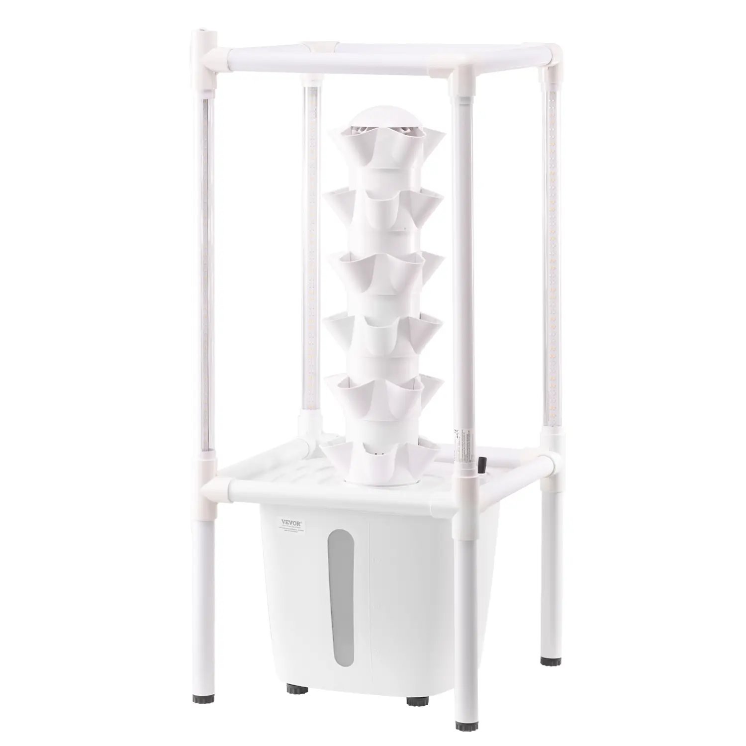 VEVOR Indoor Hydroponics System Garden Supplies - 30-Pod Vertical Planter Tower with Grow Lights for Indoor Plants, DIY Plant Growing Set with Vegetable Planting Box for Seedlings, Strawberries (Father’s Day Gift)