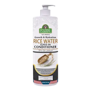 Rice Water Leave-In Conditioner Spray - Hydrating Haircare Moisturizer with Biotin, Keratin, Rosemary for Hair Growth, Anti-Frizz Control, Lightweight Detangler for Curly, Dry Hair
