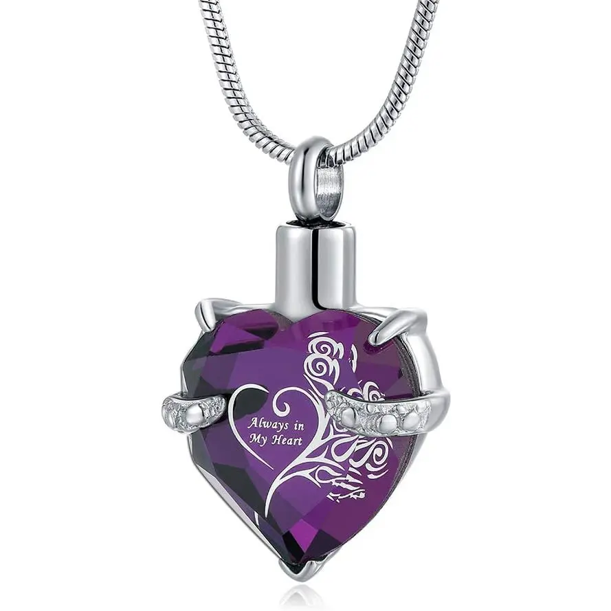 Heart Urn Necklace for Ashes Stainless Steel Cremation Jewelry for Ashes Keepsake Necklaces …