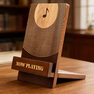 Congratulatory record display stand, solid wood record display stand for home use, farmhouse style wooden record organizer