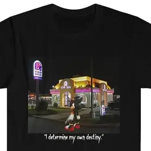 Edgy Son!c Graphic T-Shirt Collection Shadow the Hedgehog Taco Bell - Graphic Tee Tops, Fashion Cotton, Full Colors, Full Sizes, For Men, For Women