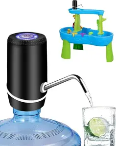 Portable Automatic Water Dispenser Pump for Camping, Travel, Home, Kitchen, Office - 5 Gallon Capacity - Utensils