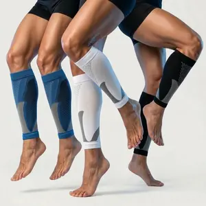 3pairs lightweight summer leg Calf Compression Sleeves  for Men Women Soft Breathable Leg Support Running Shin Splints Relief Knee Saver Black Healthcare Tool Patellaband