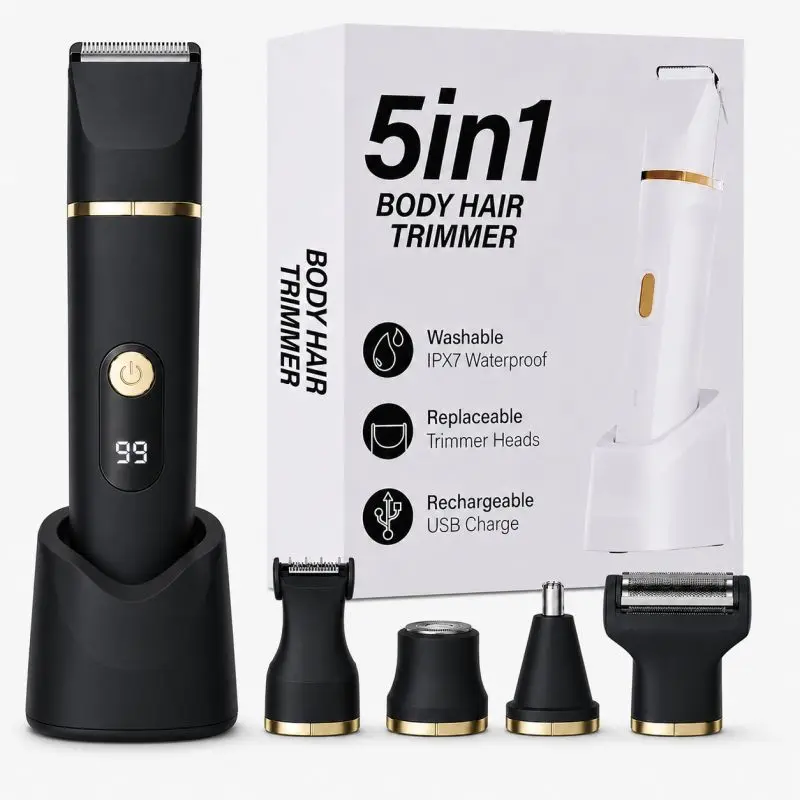 Bikini Trimmer for Women– IPX7 Waterproof & Painless Electric Razors for Pubic Hair, Face, Legs, Underarms – Portable Cordless Shaver with Fast Charging, Self Care Gifts for Women
