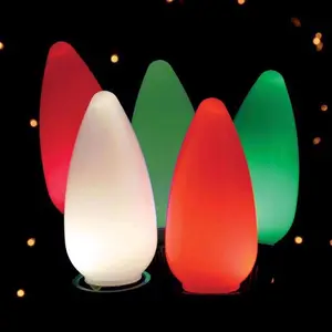 Ace Trading 9107462 24 ft. Smooth Platinum LED C9 Red, Green & Pure White String Christmas Lights Decor Set - 25 Count for Tree