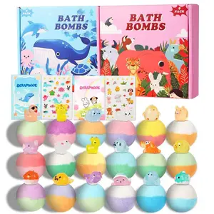 18PCS Surprise Bath Bombs Set – Colorful Fizzy Bath Bomb Gift Set with Hidden Toy Inside for Fun Bath Time