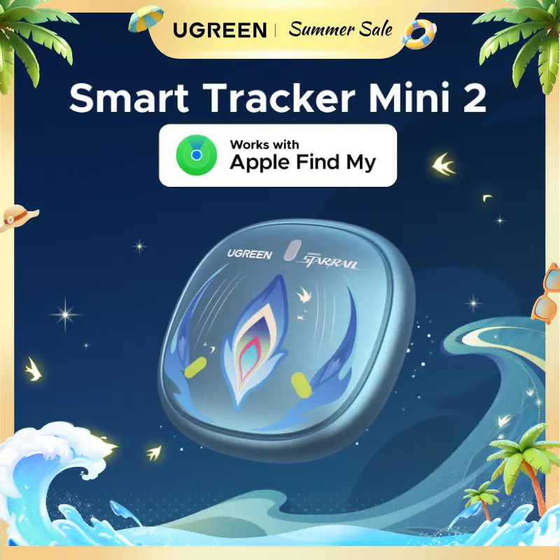 UGREEN FineTrack Mini 2 Honkai: Star Rail Edition Tracker Tags (iOS Only) ,Bluetooth Tracker Compatible with Apple Find My,5-7 Year Battery Life Item Finder Smart Tag for Keys,Luggage,Summer Sale