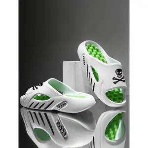 Men's EVA casual massage sandals, EVA beach shoes of the same color for men and women, suitable for beach, shower, non-slip indoor and outdoor walking, breathable, thick sole and massage design, outdoor sandals, Slipper, holiday gifts