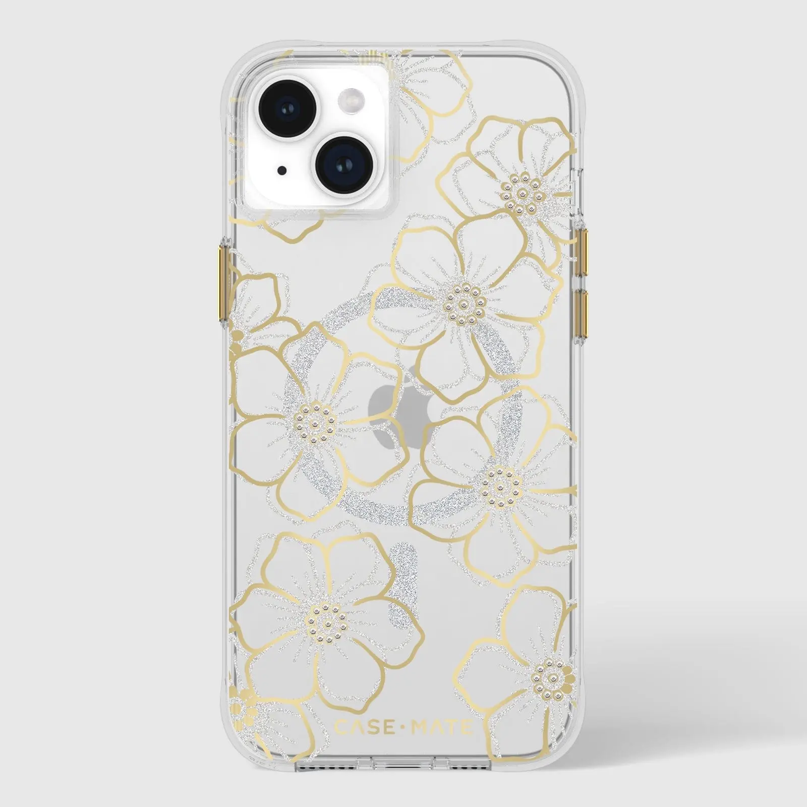 Floral Gems MagSafe Smartphone Case - Protection for iPhone 15 Plus, Handheld Cellphone Devices, Casing