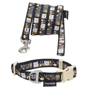 Touchdog  'Caliber' Designer Embroidered Fashion Pet Dog Leash and Collar Combination
