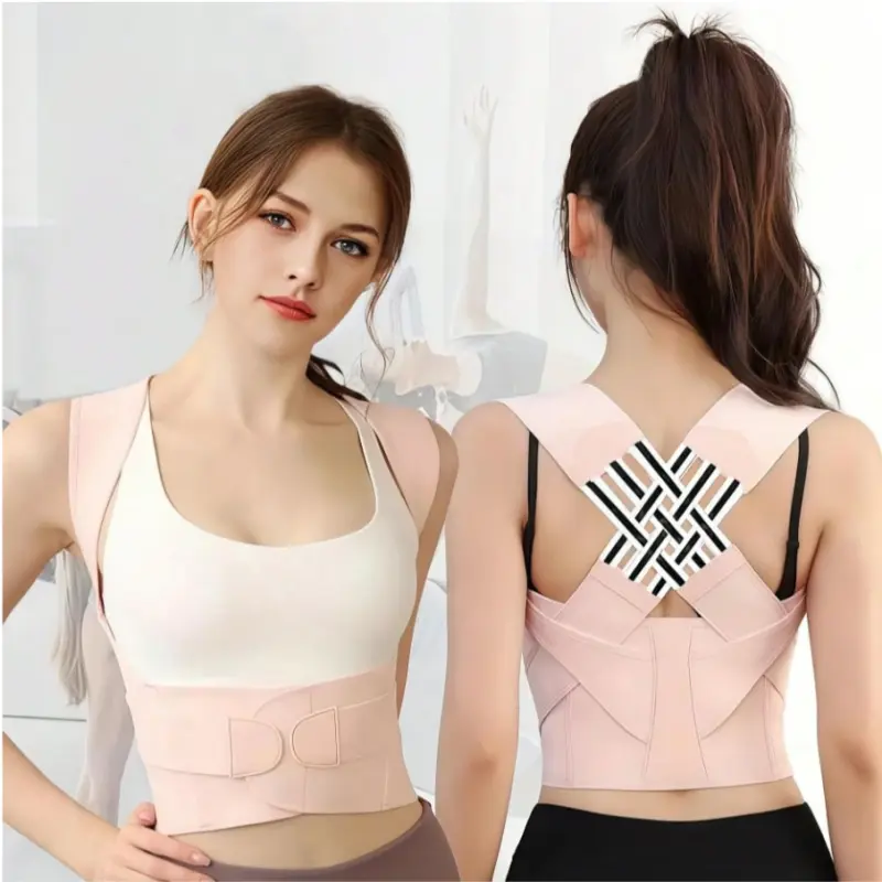 Unisex Adult Back Hunchback Corrector, Posture Correction Shoulder Strap, Back Straightening Posture Aid, Brace — Breathable & Comfortable Back Corrector for Daily Home Use & Fitness
