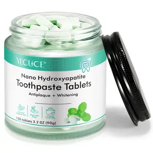 Nano Hydroxyapatite Toothpaste Tablets, 1/2 Boxes Natural Mint Flavor Toothpaste Pills, Teeth Brightening Booster, Dental Care Product for Home & Travel