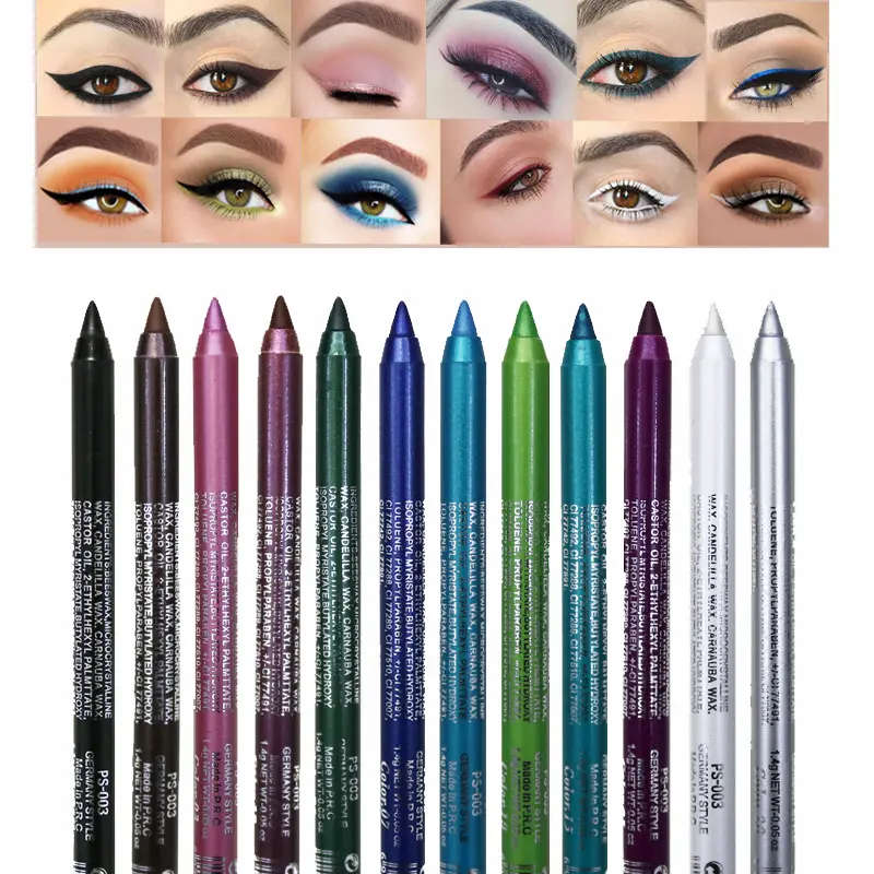 Youth-Focused 12-Piece Alcohol-Free Cosmetic Eyeliner Sticks Multi-Pack (Eye Pencils) – Contains Neither Alcohol, Long-Lasting, Waterproof, Smudge-Resistant, Transfer-Proof Makeup, Vibrant Colors for Daily Use & Parties
