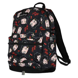 Mad Engine Betty Boop 18" Backpack with Adjustable Padded Shoulder Straps Book Bag Tote