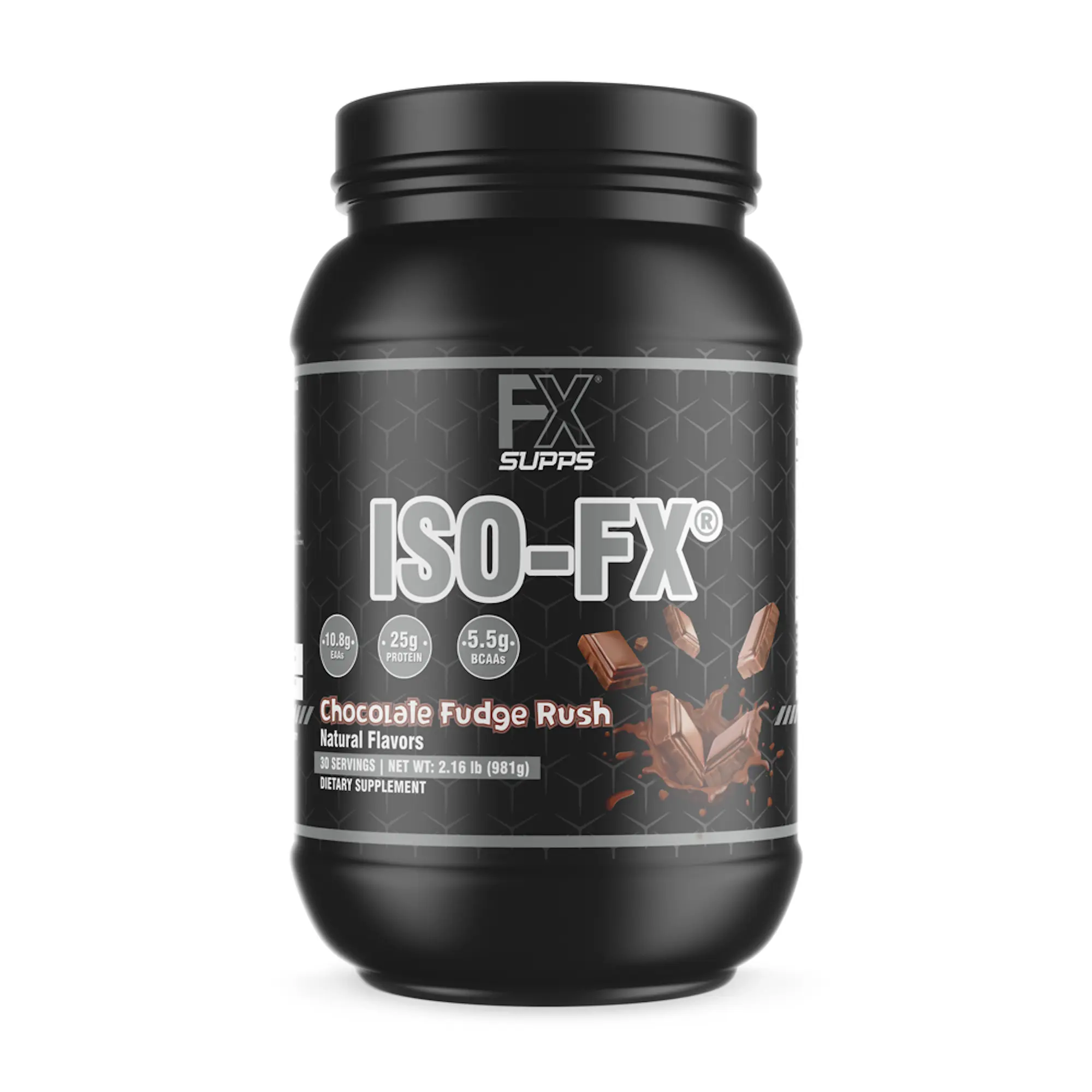 FX SUPPS ISO-FX Edible Vanilla Whey Protein Isolate Powder, 2 LBS Healthy Swap - 90% WPI90, 25g Nutrition, Low Lactose, High-Quality Dietary Supplement for Adults' Gym Transformation & Lean Muscle Building