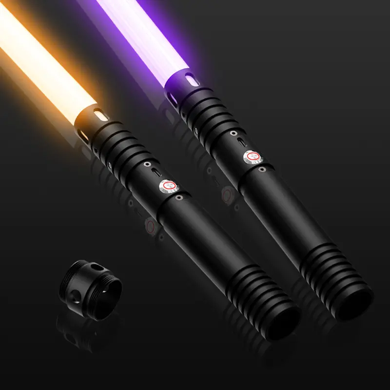MAMXUAN,Light Sword,Adult light saber,LED Light Sword in 20 RGB Colors, Light Sword in 3 Modes, Light Sword with Connector, Light Sword for Duel, Light Sword Toys for Adults and Children, 2-Pack (Black) lightsaber