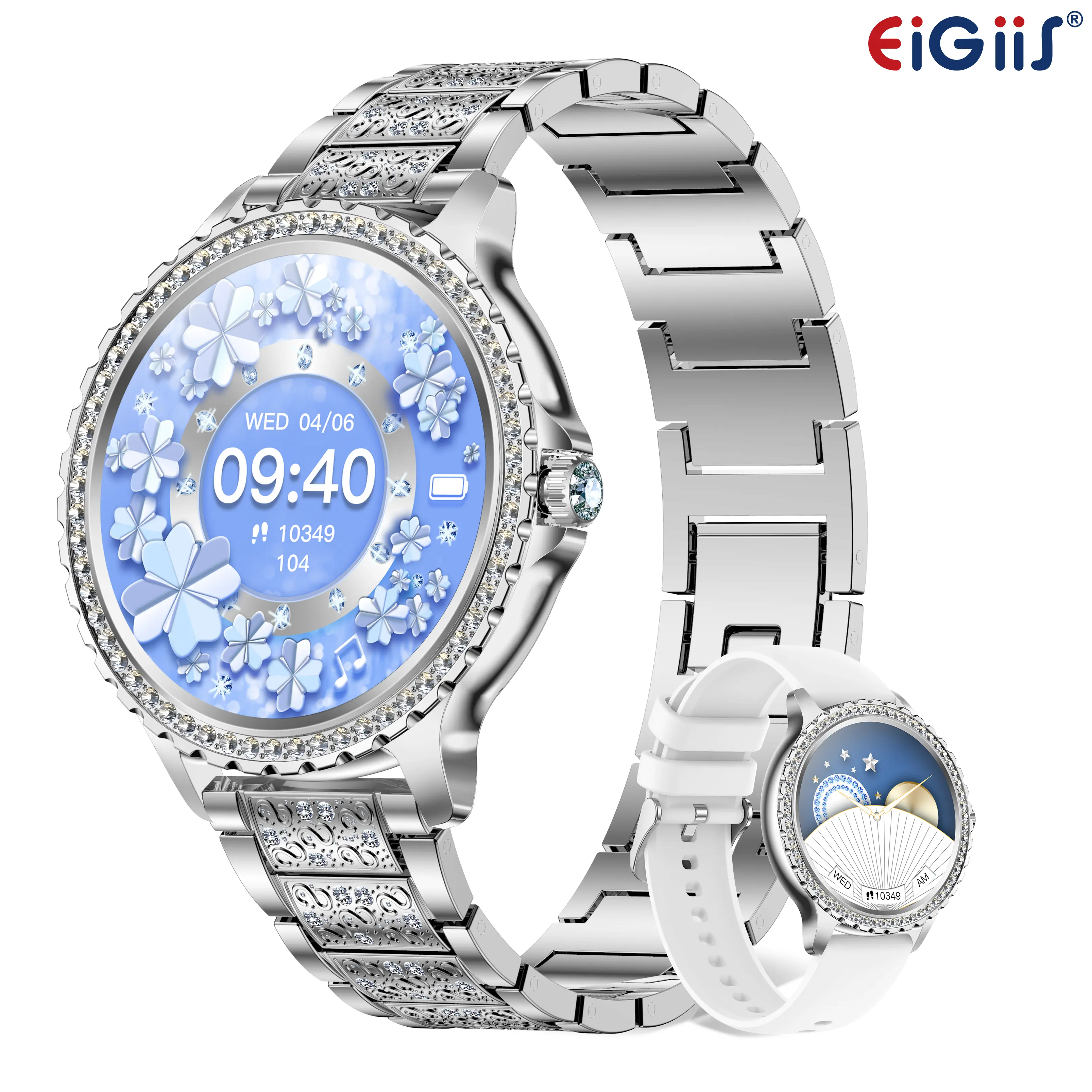 Fashionable Smart Watch for Women (Answer/Make Calls), 1.32'' HD Screen Waterproof Smartwatch with 100+ DIY Faces, Elegant Fitness Tracker with 100+ Sport Modes & Music Player, Aesthetic Digital Watch Gift for Her