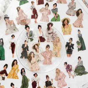 Summer Fashion Sticker Pack, 10 Sheets/bag, Summer Theme Decorative Stickers for Journals & Water Bottles, Trendy Design