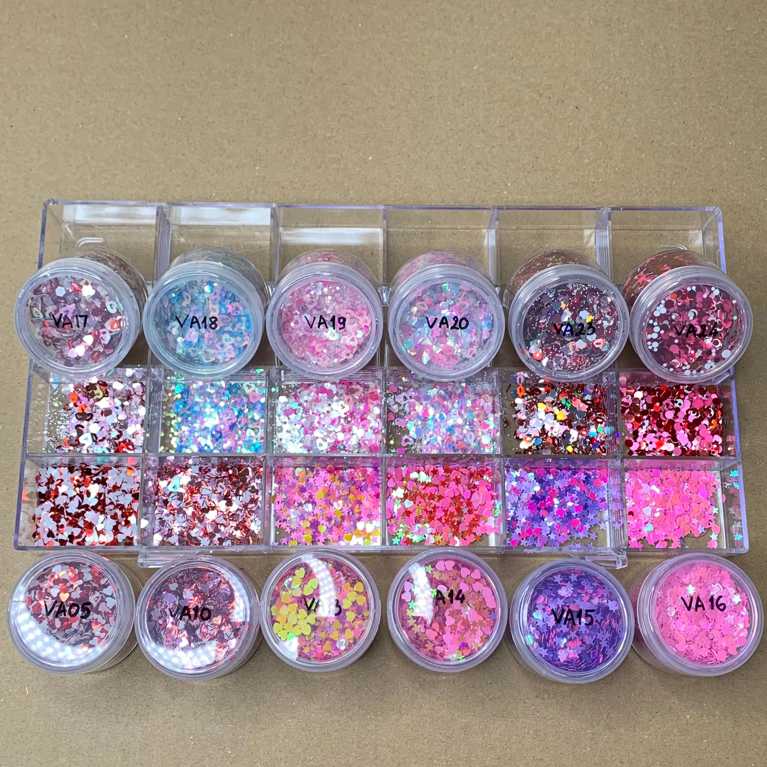 Valentines Glitter Collection for Nails designer - (Valentine Glitters - Heart Shape)