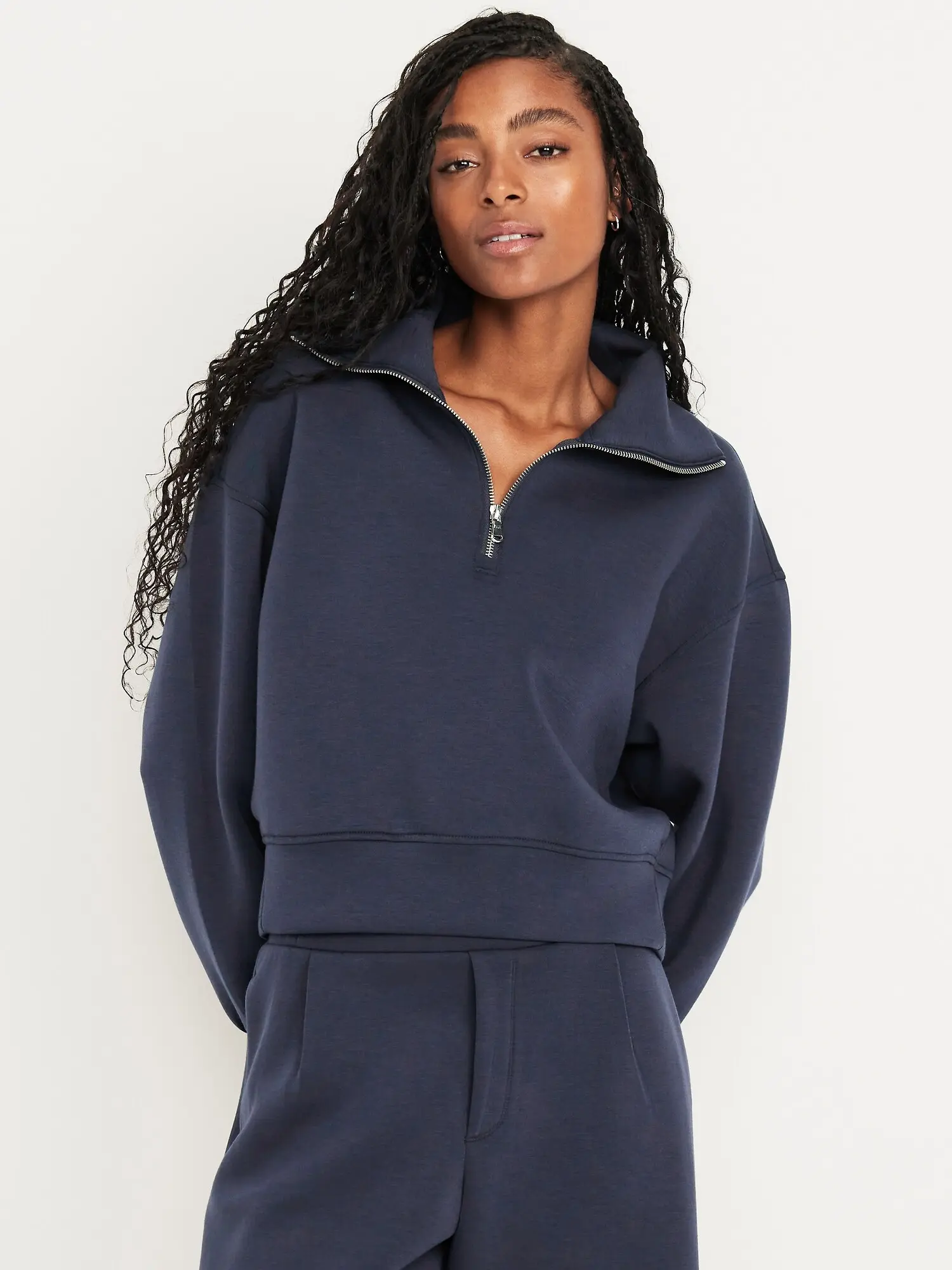 Old Navy Women's Bounce Fleece Half-Zip Pullover Sweatshirt