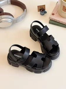 Girls' Casual Sweet Cool Style Thick Sole Comfy Sandals, Waterproof Easy Clean Low-Top Design, Perfect for Daily Wear & School