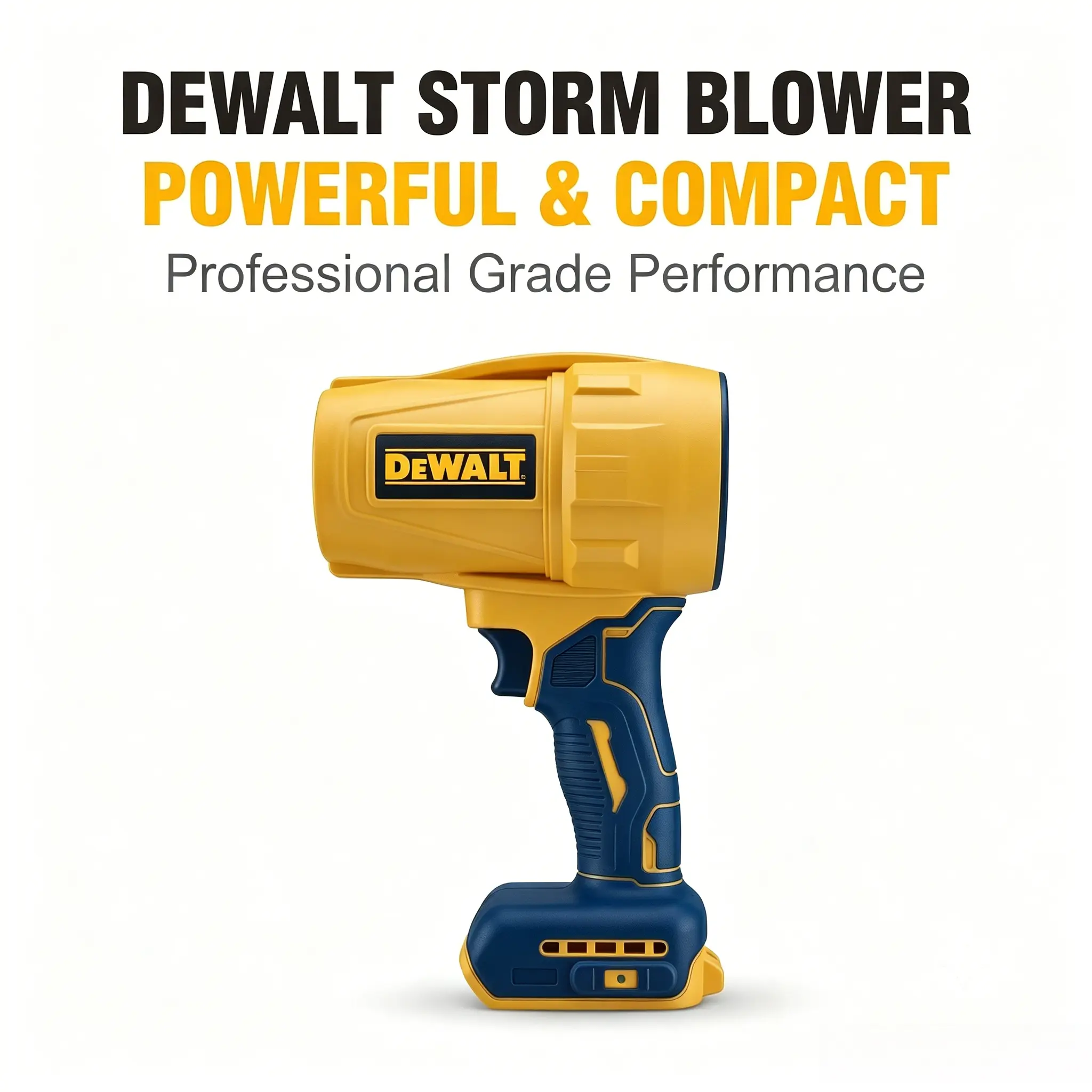 DEWALT Professional 20V Cordless Brushless Air Blower - Battery Powered Blower, 1-Touch Control Speed Switch, Ultra-Quiet Operation, Energy-Saving Motor, Ideal for Landscape Care & Work Site Tidying