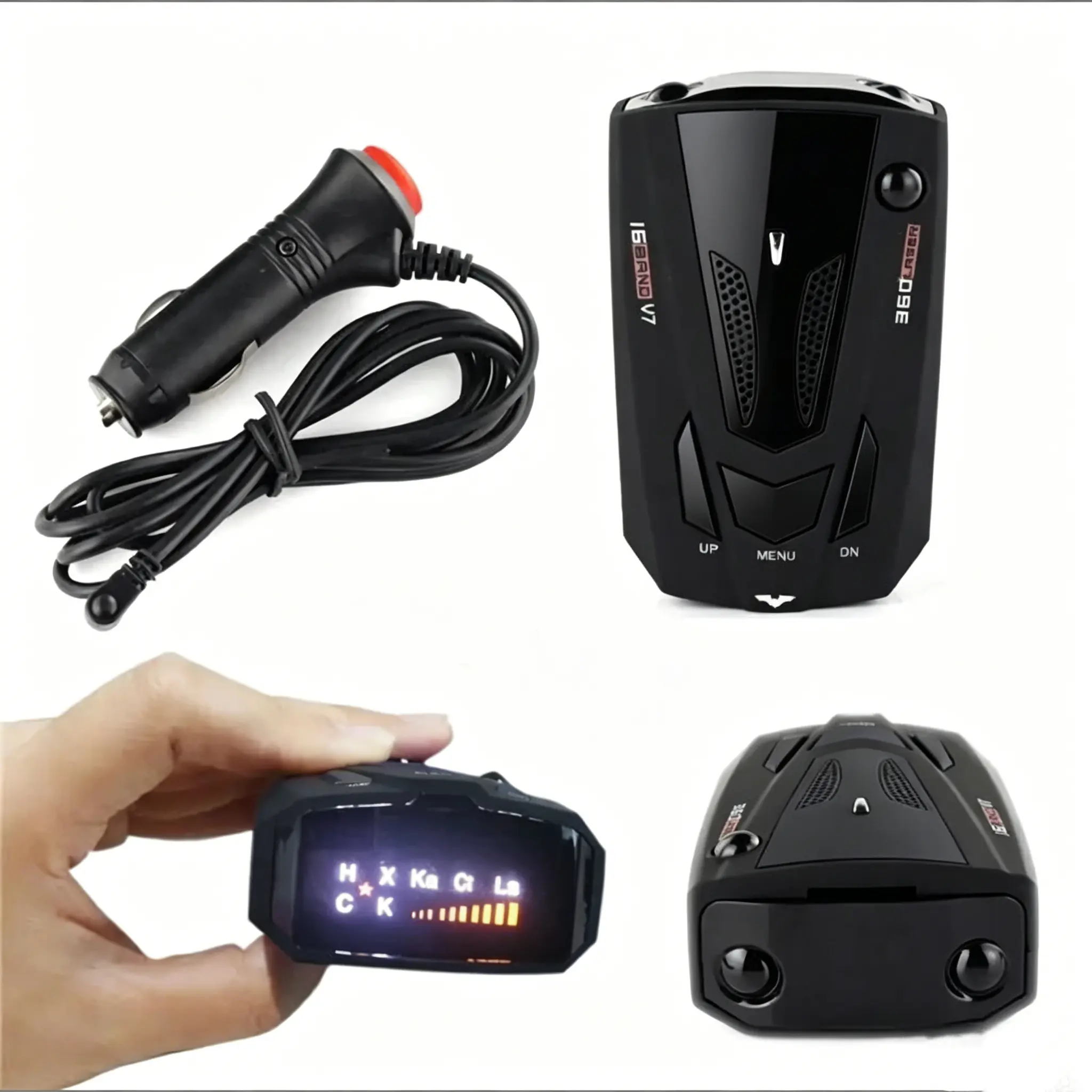 V7 16-Band Car Speed Detection Tool - 360° Full Coverage Automotive Diagnostic Device with Real-Time Signal Update, Intelligent Voice Prompt Functions, Speed Reminder, Comfortable Driving Driving Aid for Focused Driving