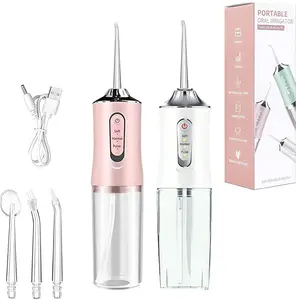 Water Flosser   220 ml   Cordless Oral Irrigator   4 Nozzles   Dental Cleaning Kit   Portable Rechargeable Electric Water Flosser   Oral Hygiene Kit   The Perfect Gift   For Daily Use teeth