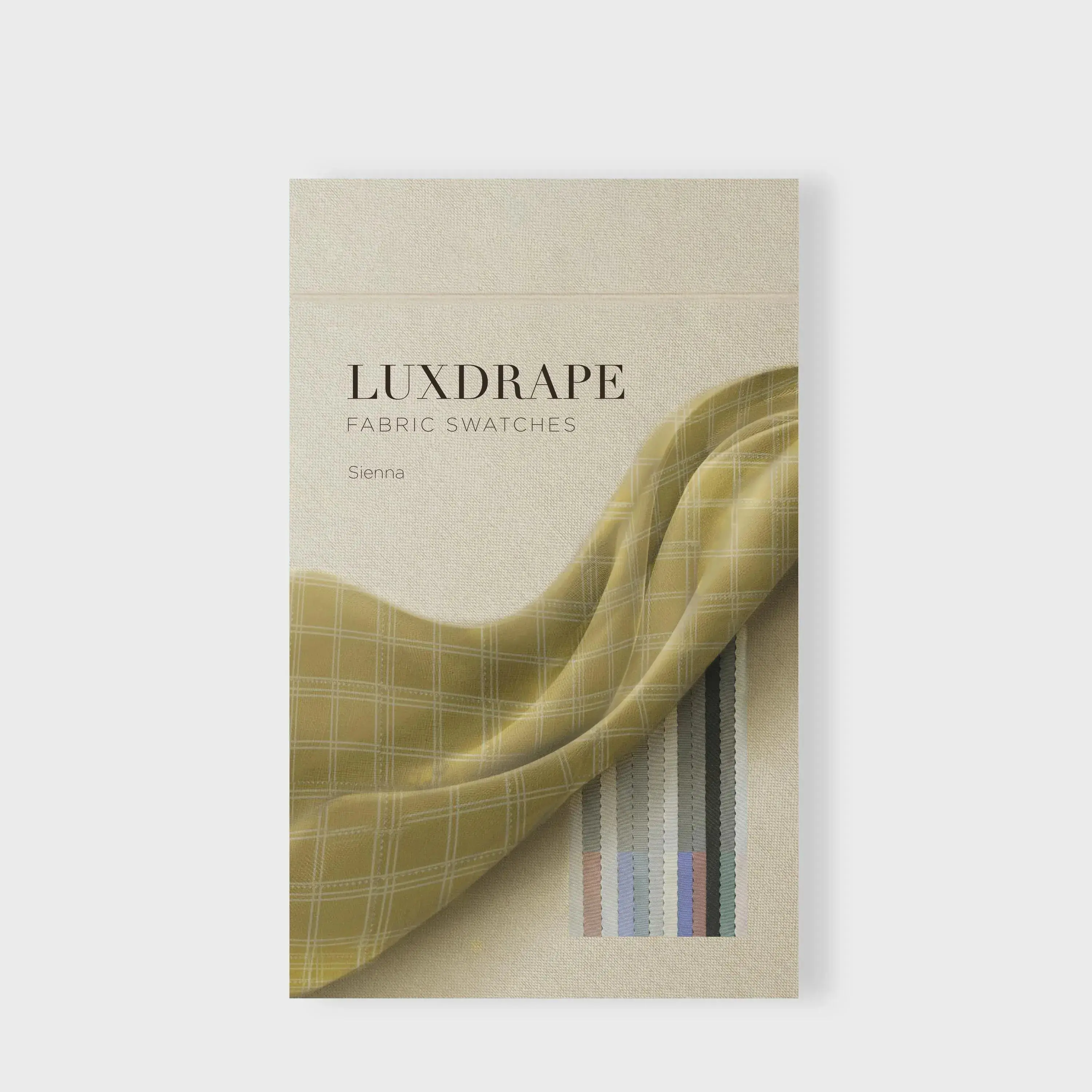 LUXDRAPE Sienna Plaid Linen Curtain Fabric Swatches - 11 Color Samples for Custom Plaid Curtains, Interior Styling with Beautiful Patterns, Beautiful Patterns Curtains