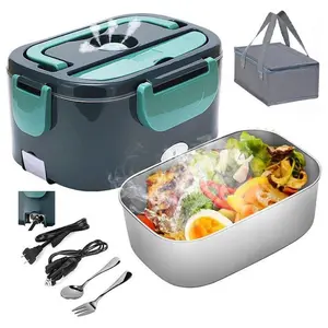 Deals for You Days Electric LunchBox Porlable Food Heater for Adults Fast Heating 10V12V24V with 1.8L 304 Stainless Steel Container Fork Spoon Bag for Car Truck Home Office - Egg