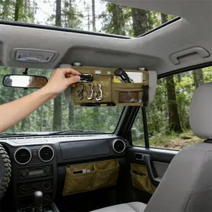 Durable Car Visor Organizer Sun Visor Storage Bag Quick Access Interior Accessories for Car Stowing Tidying Organization Supplies