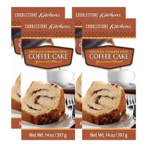 Chocolate Cinnamon Swirl Coffee Cake Mix | Pack of 4 | 14 oz | Cobblestone Kitchen