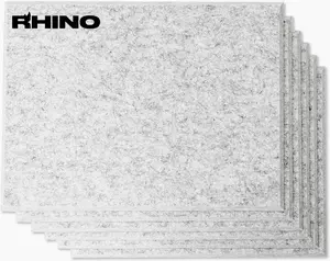 Windscreen Supply Co. Rhino Acoustic Sound Panel,High Density, Eco-Friendly, Odor-less, 16x12, Silver - RHP1612S