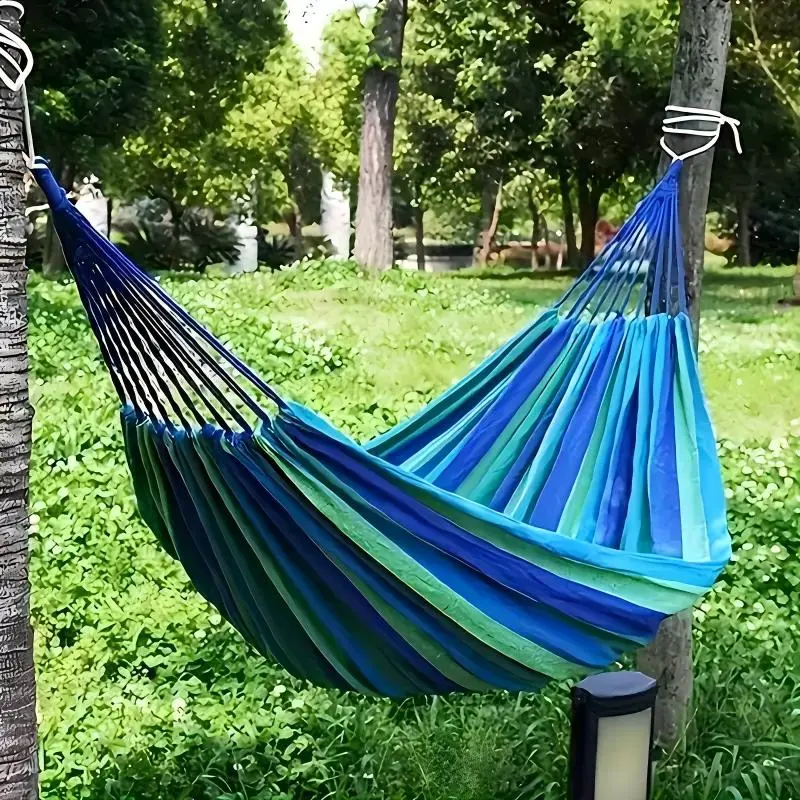 Portable Outdoor Camping Hammock with Storage Carry Bag, Lightweight Hanging Hammock for Beach Garden Hiking Travel Backyard