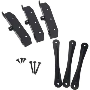 Heavy Duty Stainless Steel Louvers Hardware Kit, Black E-Coated Outdoor Complete DIY Shutter System for Pergolas & Privacy Screens, Includes 22 Brackets, 10 Actuators & Screws