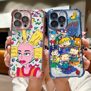 Cartoon Happy and Joyful R-Rugrats Plating Phone Case for Iphone 17 16 15 14 13 12 11 17Air Plus Pro Promax