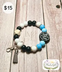 Faith Over Fear Keychain Wristlet