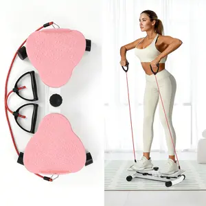 Core Torsion Trainer Waist Twister | Resistance Bands Included | Acupressure Nodes Massage | Quiet Home Gym Twisting Stepper | Compact Exercise Equipment for Home & Office,Party Gifts