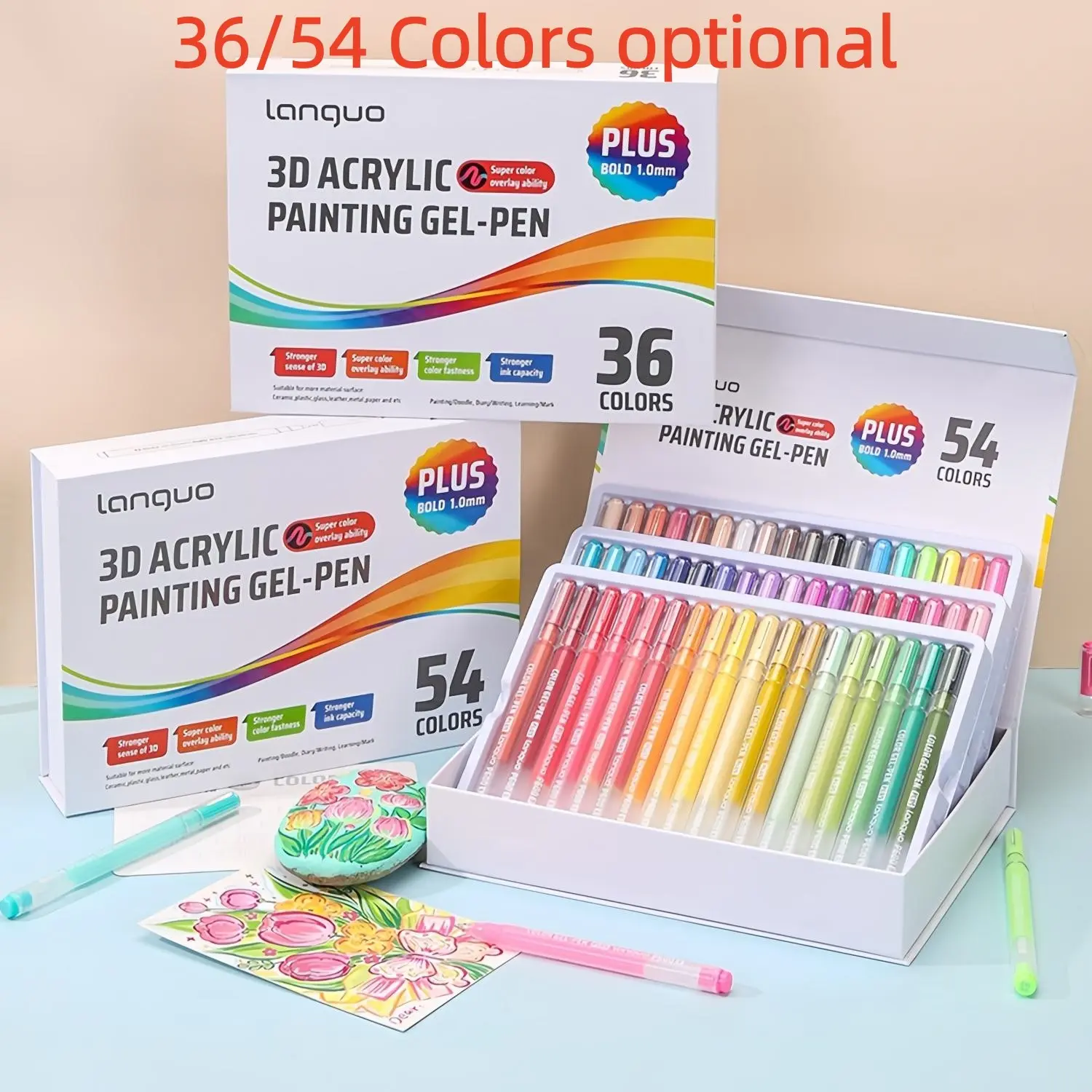 3D Acrylic Gel Pen, Quick-Drying 1.0mm Acrylic Paint Pen, Graffiti Painting Set, Note-Taking, Marking, Greeting Cards, Coloring, Outlining, Coloring Supplies, Art Materials