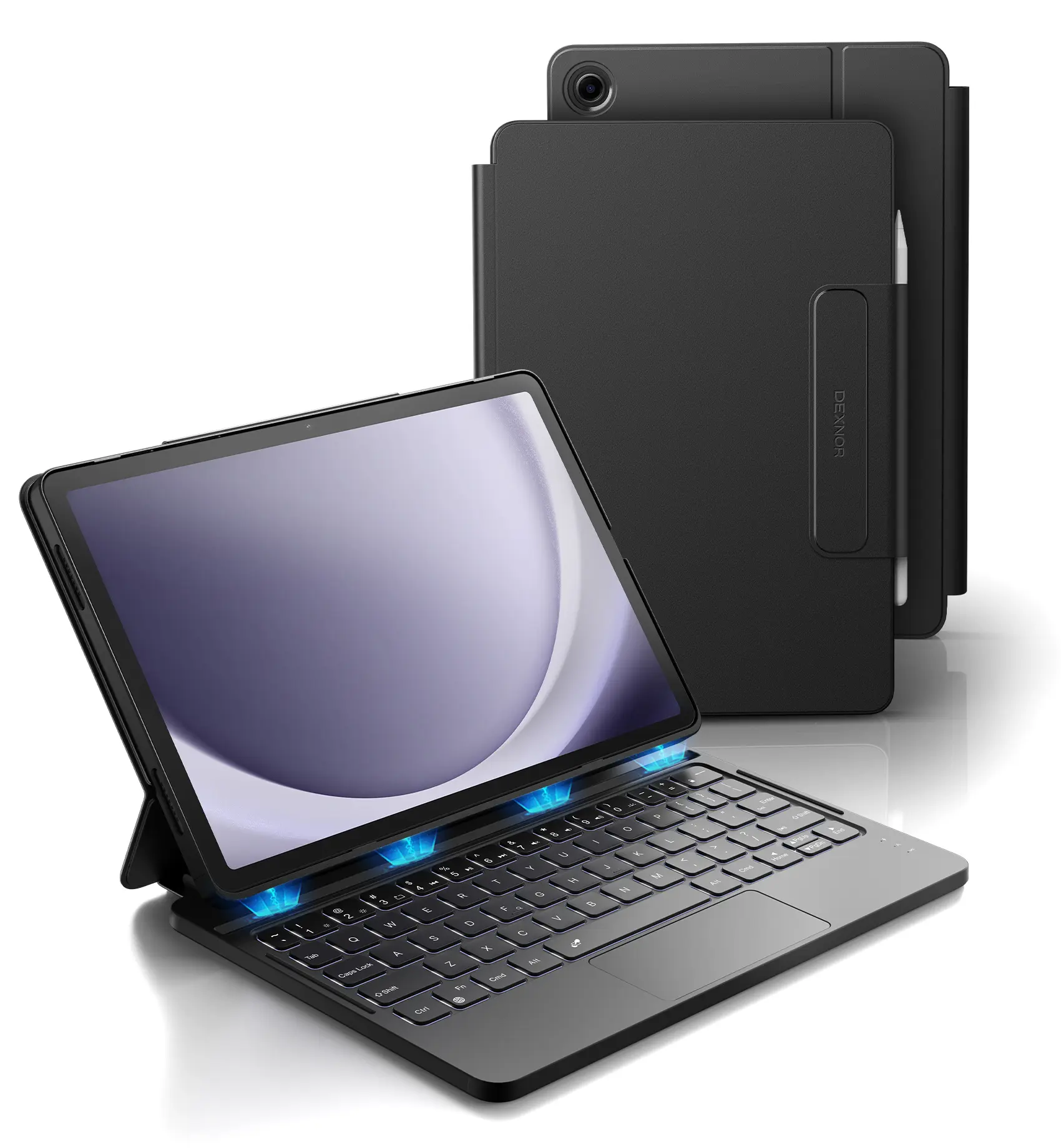 Dexnor for Samsung Galaxy Tab A9+ Plus Case with Keyboard, Ultra-Light Magnetic Folio Keyboard Cover with Multi-Touch Trackpad Backlit Stylus Holder for 11" Samsung Galaxy Tab A9+ Plus (2023)[ONLY KEYBOARD, No Tablet Included]
