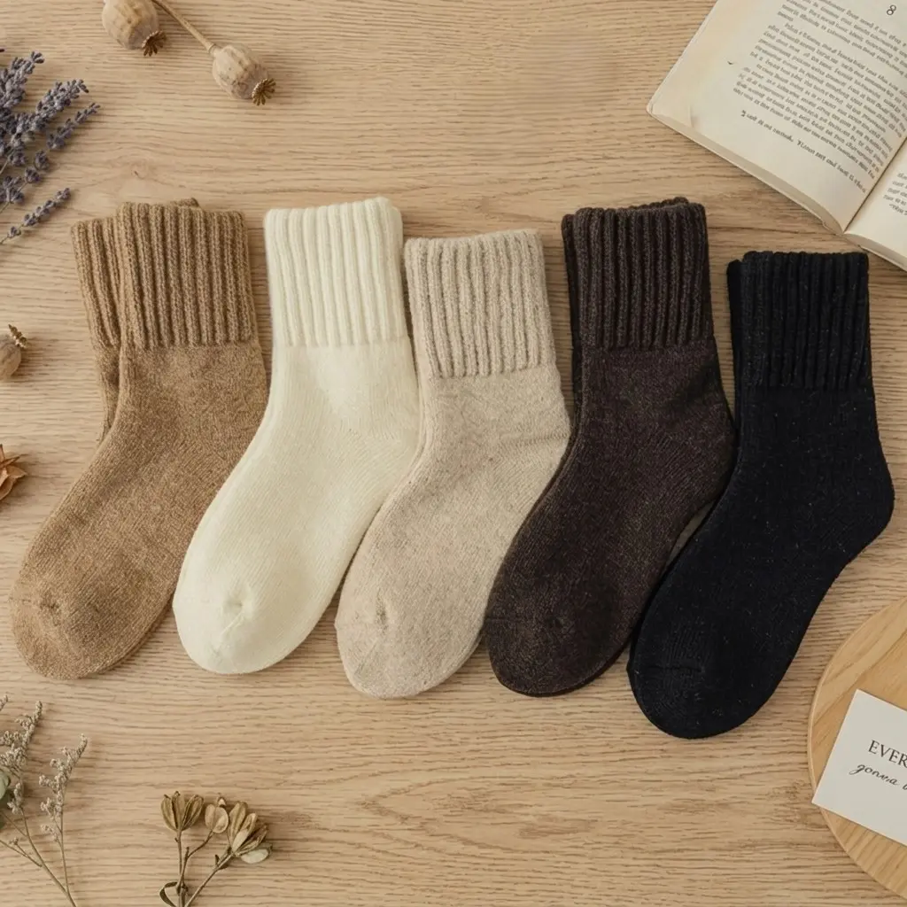 Lpxpass Women's Cozy Mid-Calf Crew Socks, Soft Warm Comfortable Socks for Cold Weather, Daily Casual Wear comfy warm sock