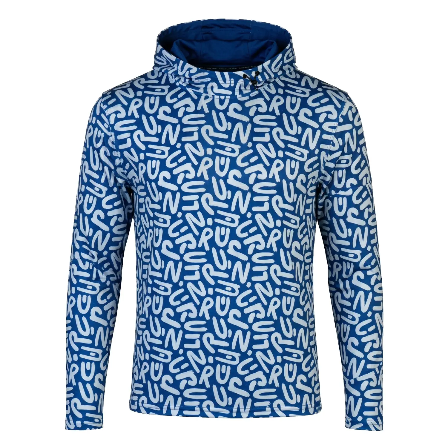 Activewear Running Sport Sweatshirt - Lightweight Athletic Top with Side Pockets, Thumbholes - Go Run - Blue, Training Runs