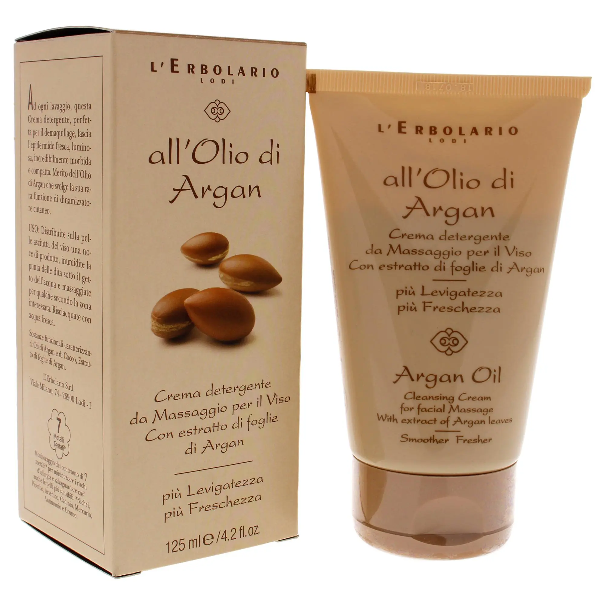 LErbolario Argan Oil Cleansing Cream For Women 4.2 oz Cleanser