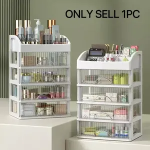Five-Layer Cosmetics Organizer Box, Office Storage Box, Clear Storage Bins, Multi-Tier Miscellaneous Organizer, Large Capacity Skincare Shelf